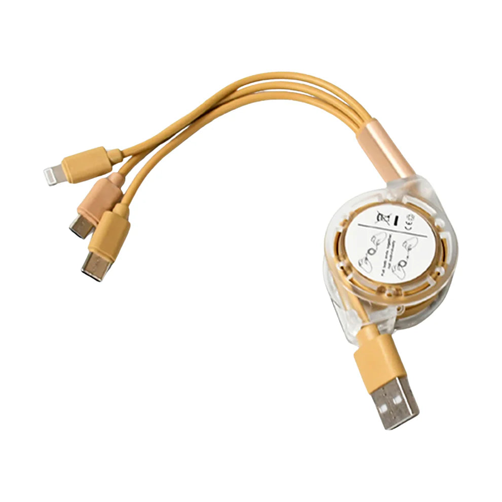 3-in-1 Retractable USB Charging Cable