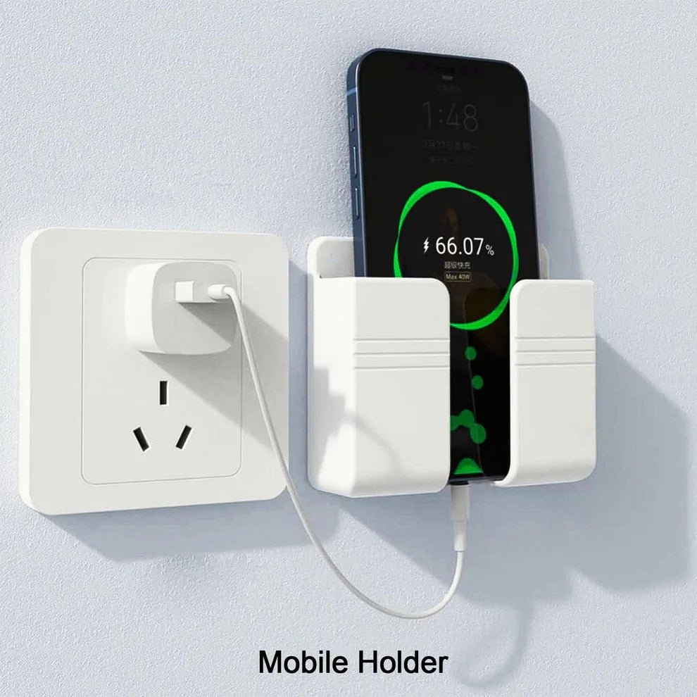 Wall Mount Mobile Phone Holder – Self-Adhesive Universal Charging Dock for Home & Office