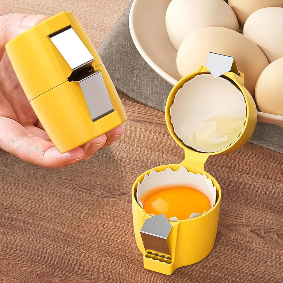 Multifunctional Egg Shell Opener & Separator Tool – Stainless Steel Egg Cracker for Cooking, Baking & Camping (1 Pc)