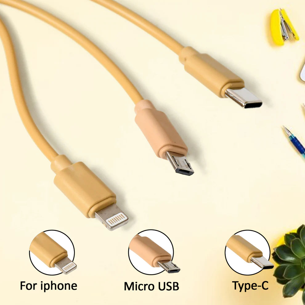 3-in-1 Retractable USB Charging Cable
