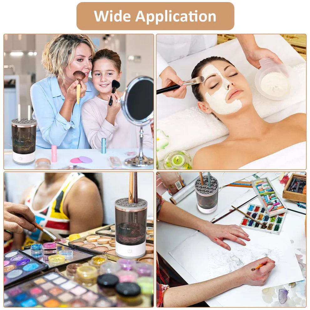 Automatic Makeup Brush Cleaner – Electric USB-Powered Cleaner & Dryer (1 Pc)