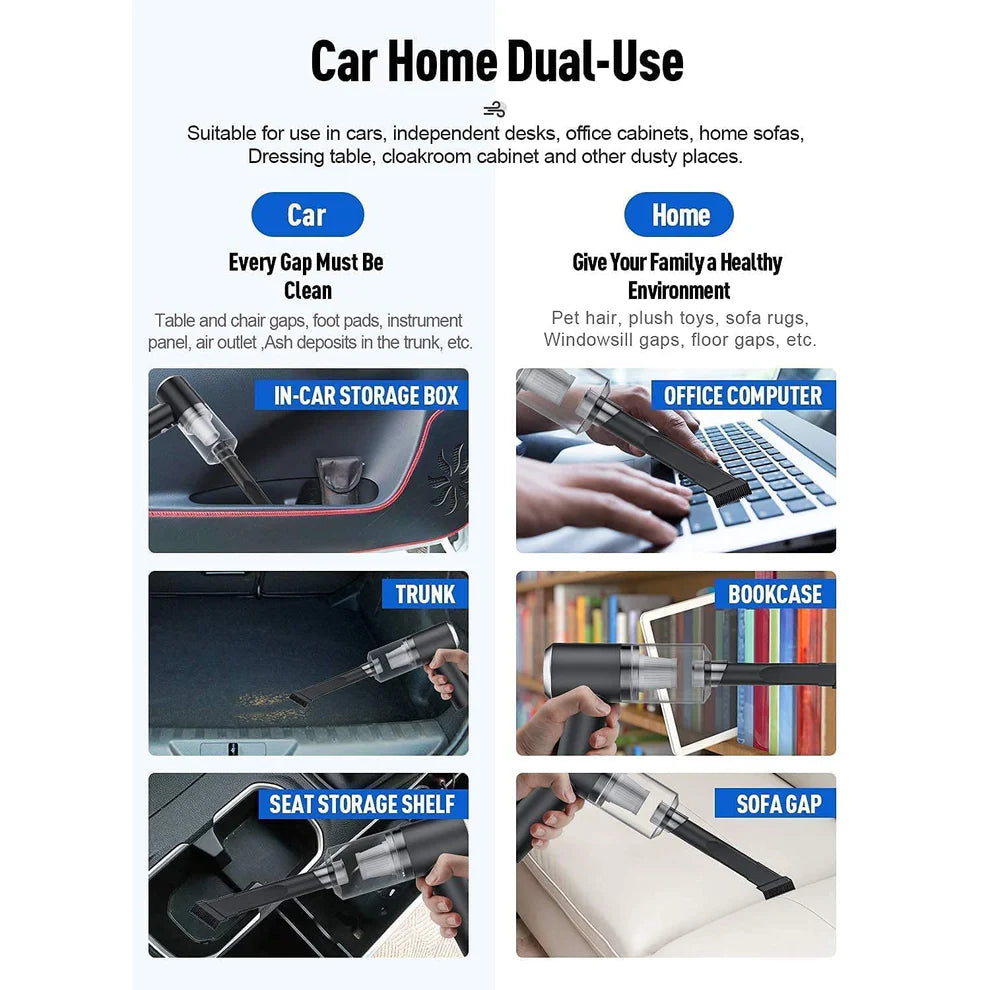 2-in-1 Car Vacuum Cleaner