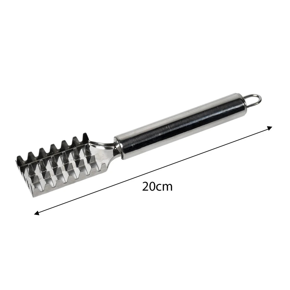 Stainless Steel Fish Scale Remover Scraper – Anti-Rust Sawtooth Cleaning Tool