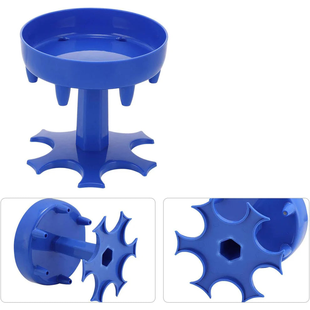 6-Way Shot Glass Dispenser with Stand – Even Pouring Tool for Parties & Bars (1 Pc)