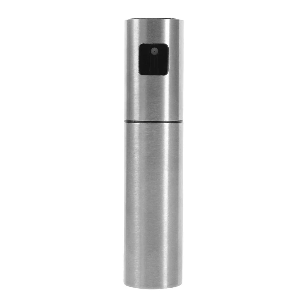 Stainless Steel Oil Spray Bottle – 100ml Food Grade Glass Dispenser for Cooking, BBQ, Salad, Baking, and Kitchen Use