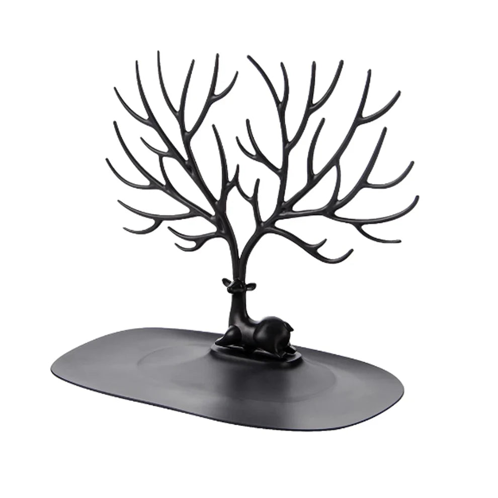 Deer Antler Jewelry Stand – Tree-Shaped Organizer for Rings, Necklaces & Bracelets