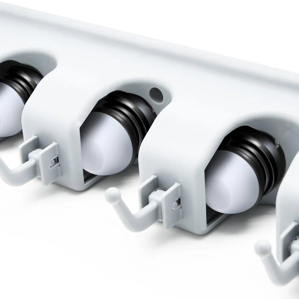 5-Slot Wall-Mounted Mop & Broom Holder – Heavy-Duty Storage Rack for Cleaning Tools