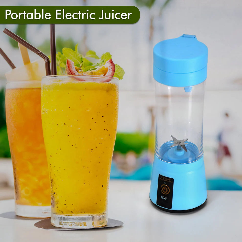 USB Rechargeable Portable Juicer Blender – 6 Blade Mini Smoothie Maker (380ml)