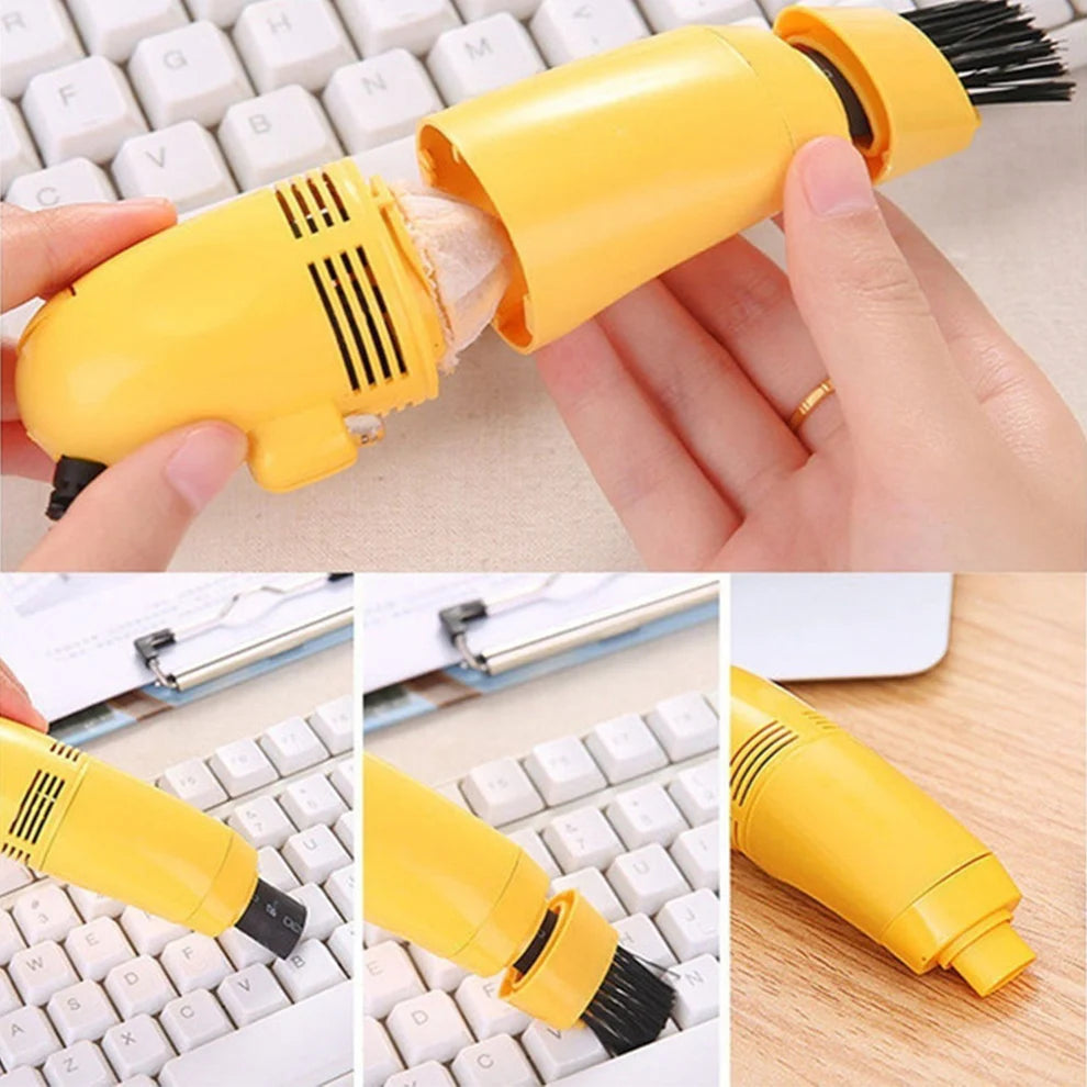 USB Mini Vacuum Cleaner for Keyboard & Laptop | Portable Dust Remover for PC, Desk & Car | Wet & Dry Cleaning