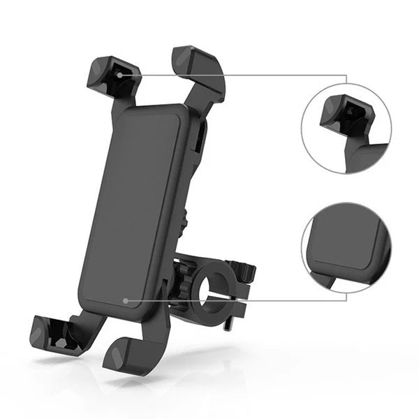 360° Rotating Bike & Motorcycle Phone Holder – Anti-Shake Handlebar Mount for All Smartphones