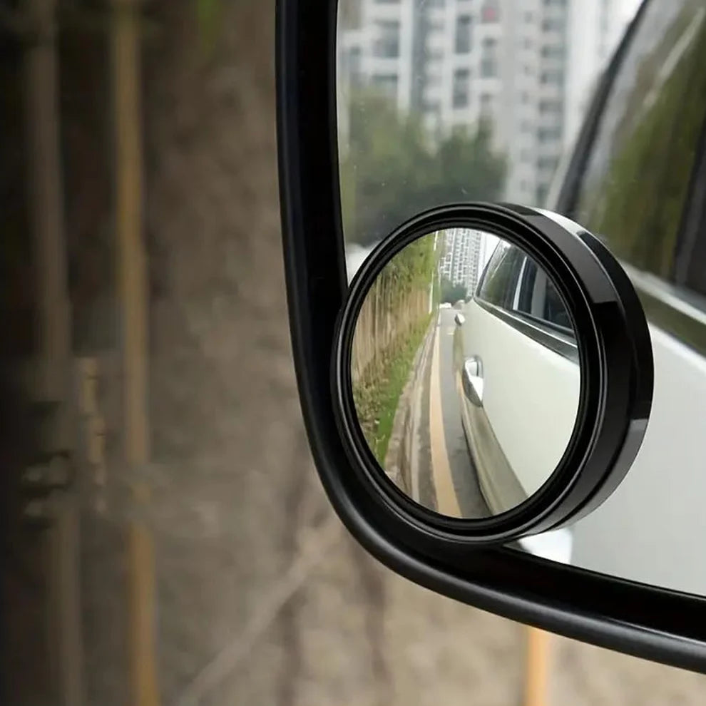 360° Adjustable Blind Spot Mirror – Convex Wide Angle Rear View Mirror for Cars (Pack of 2)