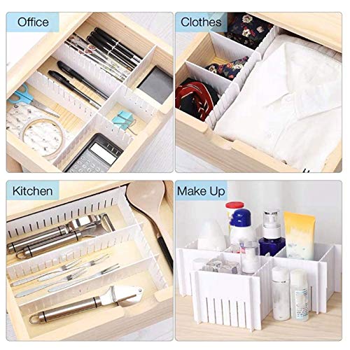 Adjustable Drawer Organizer Divider – 6pcs Set (Multicolor, ABS Plastic)