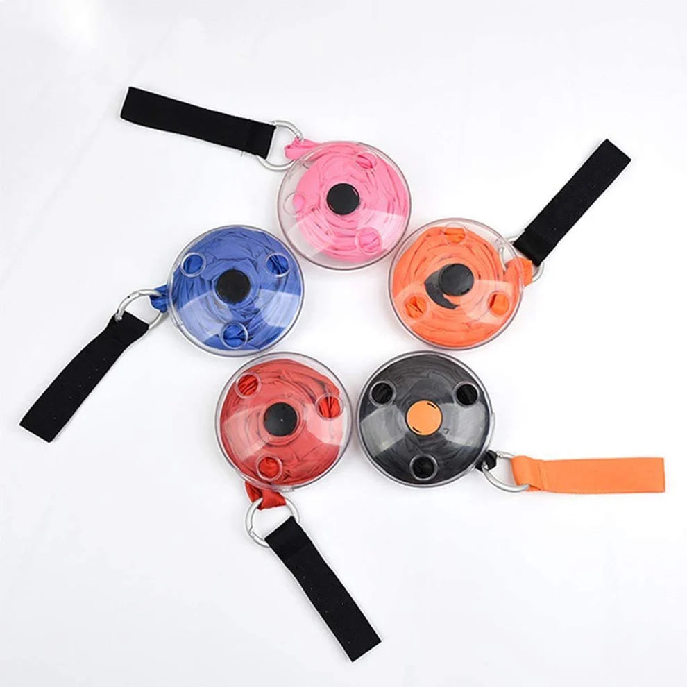 Foldable Reusable Shopping Bag with Clip-On Disc Case – Lightweight & Eco-Friendly