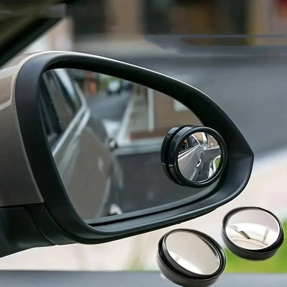 360° Adjustable Blind Spot Mirror – Convex Wide Angle Rear View Mirror for Cars (Pack of 2)