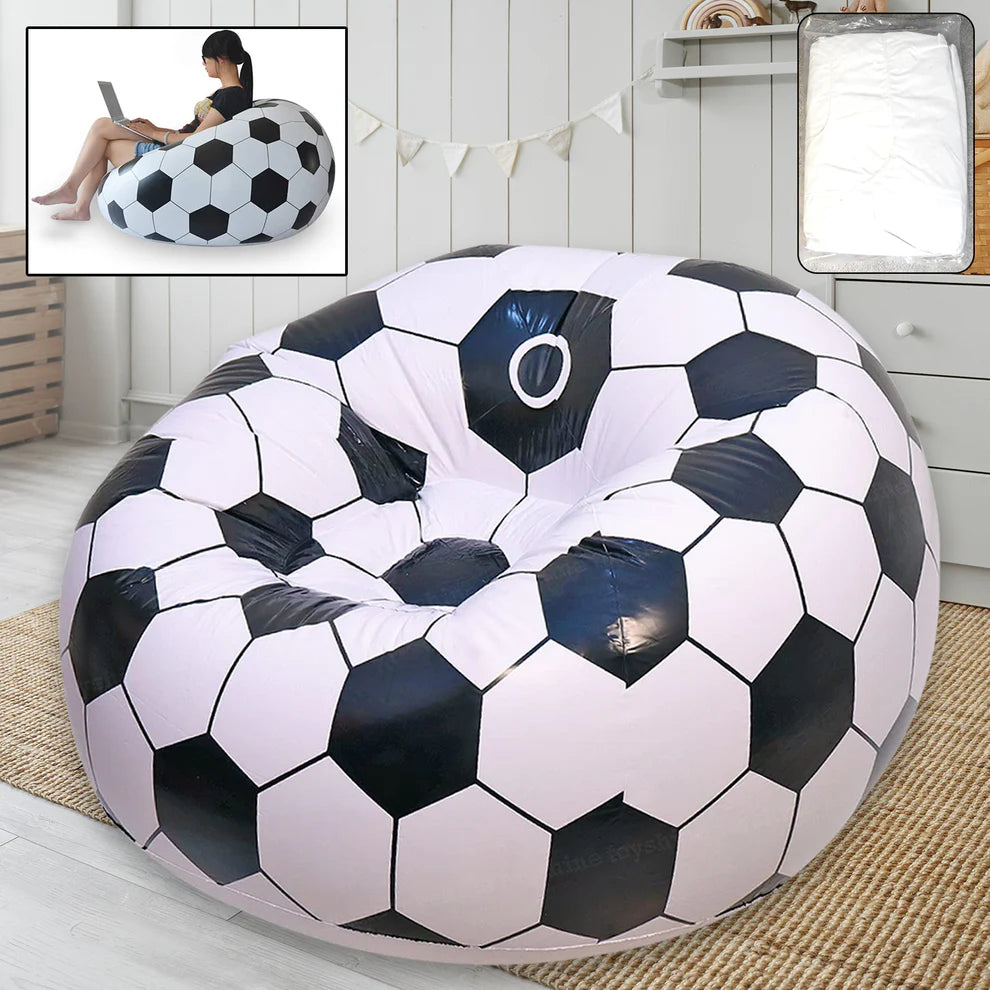 Inflatable Football Chair Sofa for Kids & Adults – Foldable, Lightweight & Portable (110x80 cm)