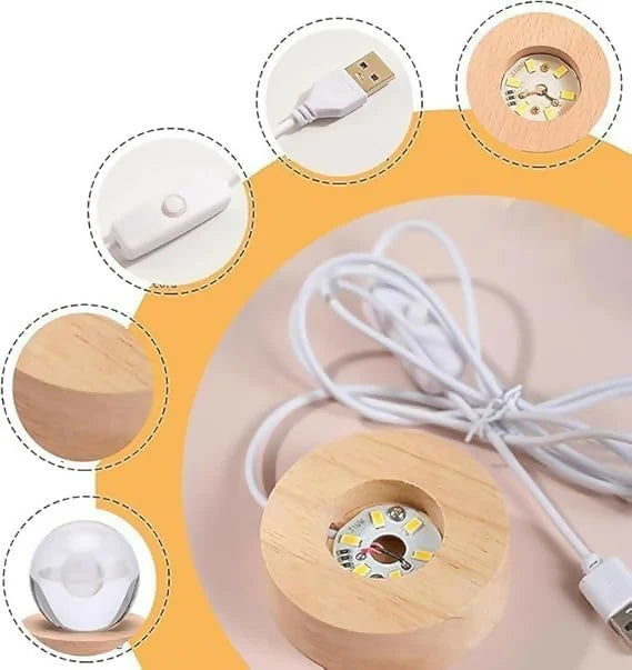 3D Crystal Galaxy Lamp Ball – LED Light Sphere (Assorted Design)