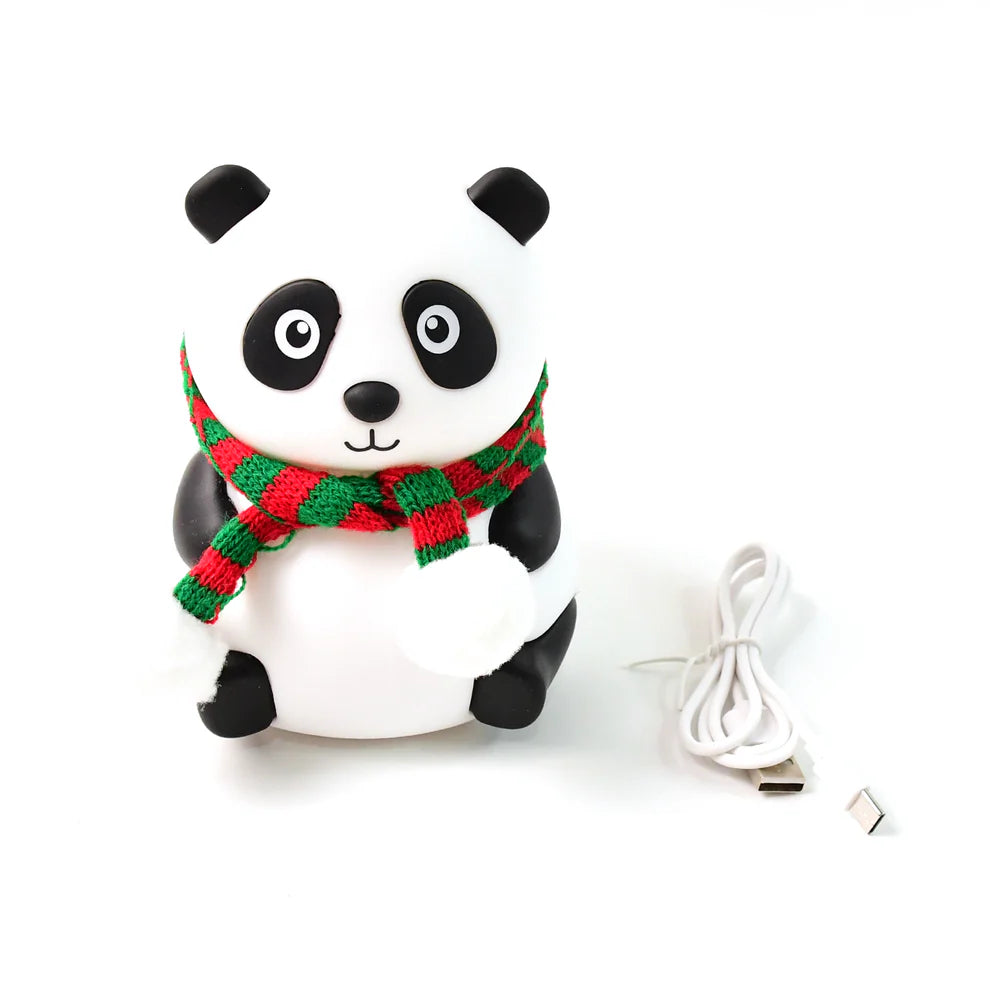 Panda 7-Color LED Silicone Touch Lamp – Rechargeable & Kid-Friendly Night Light