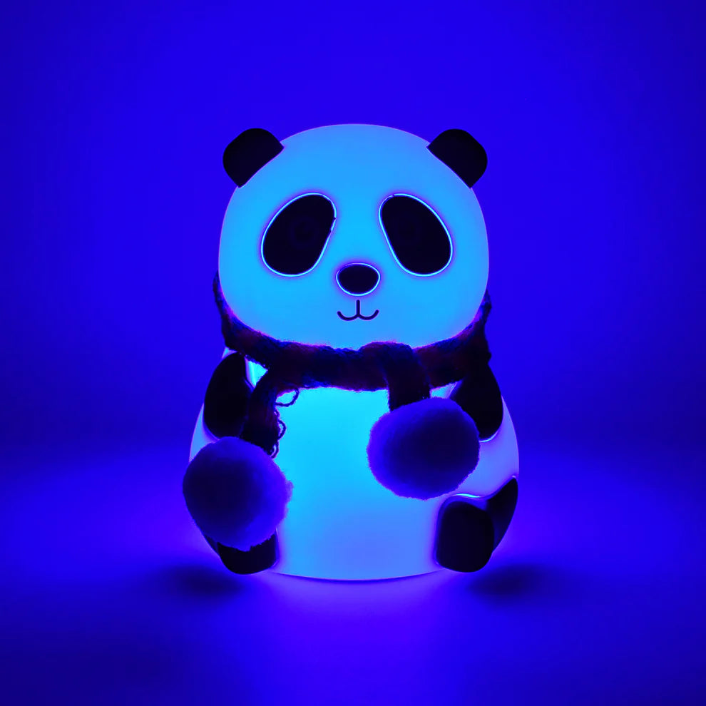 Panda 7-Color LED Silicone Touch Lamp – Rechargeable & Kid-Friendly Night Light