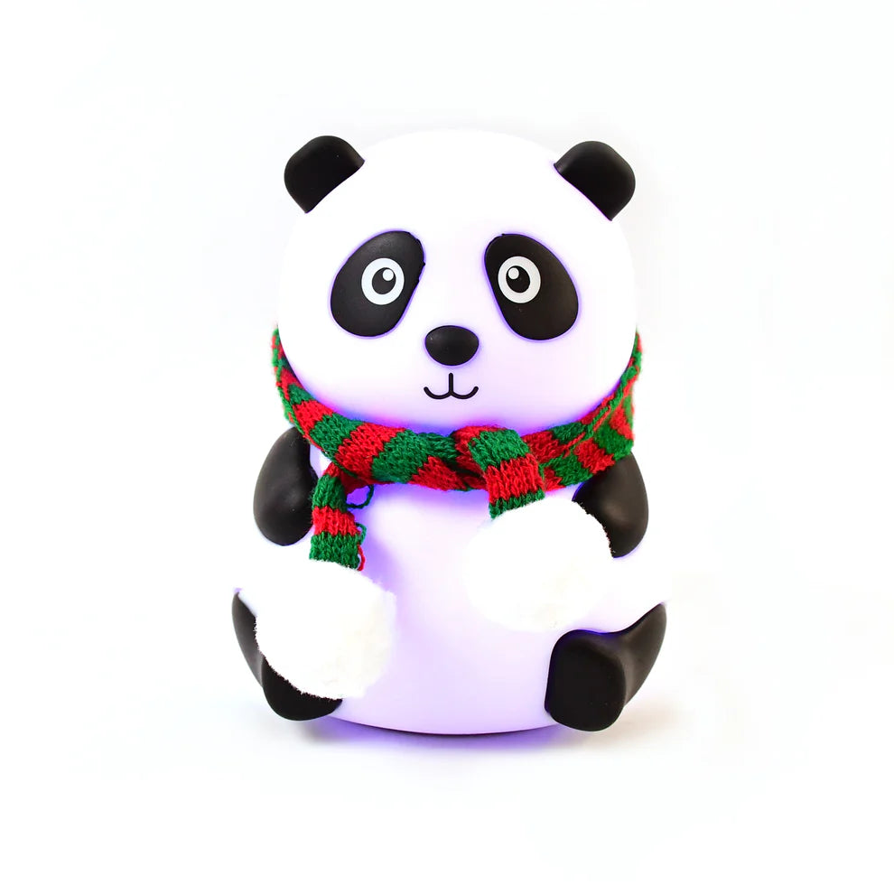 Panda 7-Color LED Silicone Touch Lamp – Rechargeable & Kid-Friendly Night Light